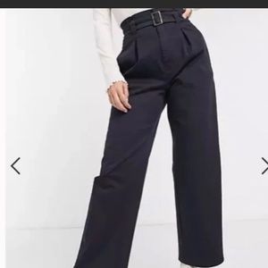NWT & Other Stories Paperbag Waist Trousers in Navy size 6